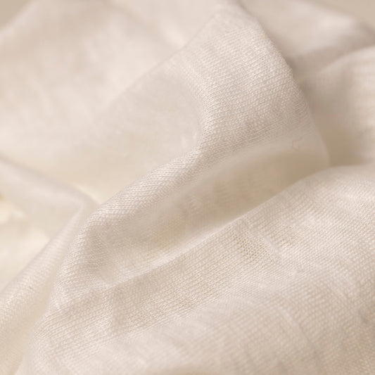 100% LINEN FABRIC - WHITE - 01