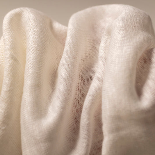 100% LINEN FABRIC - WHITE - 01