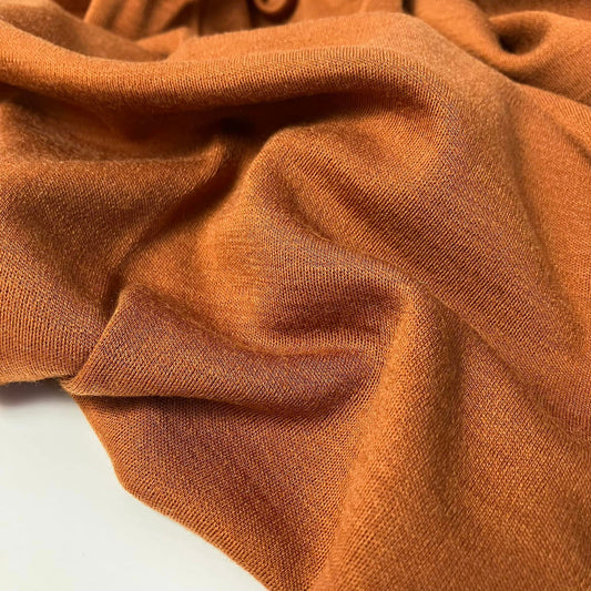 100% MERINO INTERLOCK CARAMEL