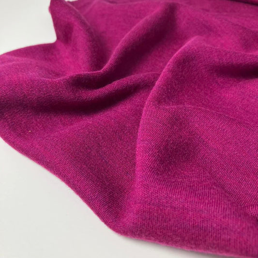 100% MERINO INTERLOCK AUBERGINE