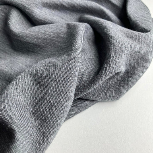 SINGLE JERSEY MERINO JEDWAB GOTS - GREY