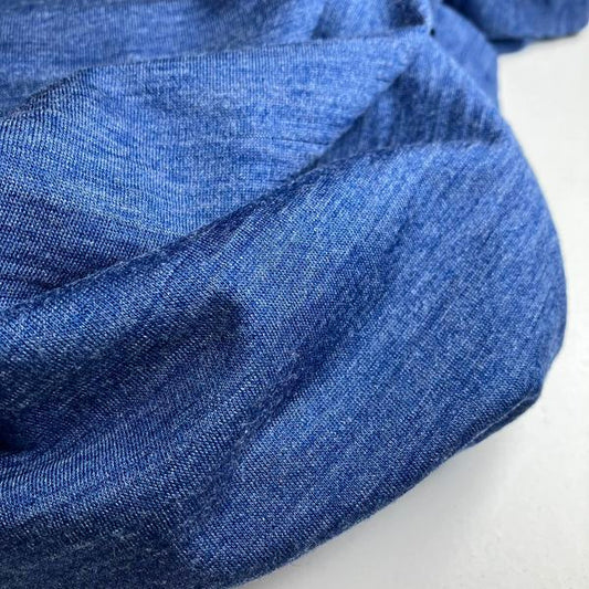 SINGLE JERSEY MERINO JEDWAB GOTS - BLUE