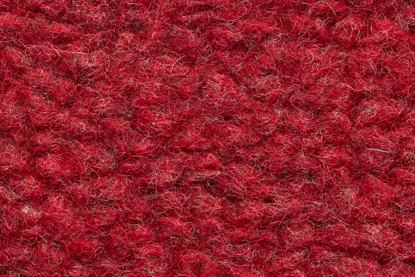 BARANEK TEDDY DZIANINA FUTERKOWA WEŁNA MERINO - BORDO MELANŻ