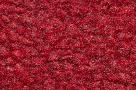 BARANEK TEDDY DZIANINA FUTERKOWA WEŁNA MERINO - BORDO MELANŻ