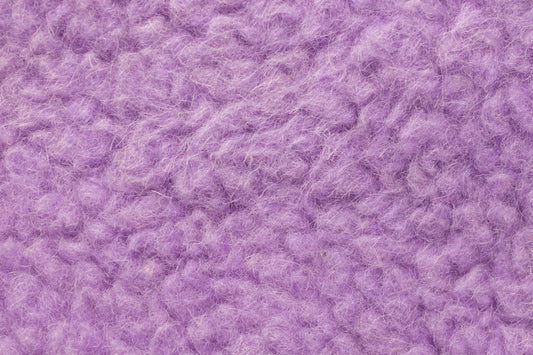 Teddy Bear Fleece Fabric Merino Wool - Dark Lilac
