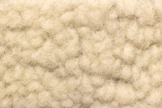 Teddy Bear Fleece Fabric Merino Wool - Polar Bear