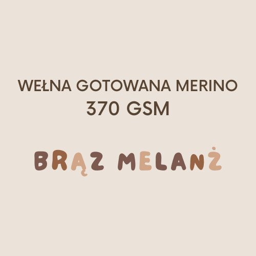 GOTOWANA WEŁNA 100% MERINO 370 GSM - BRĄZ MELANŻ - 20 - nowość!