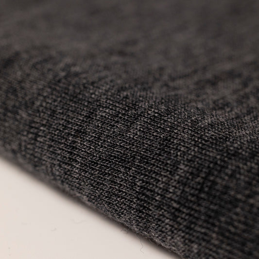 100% MERINO KNIT RIB METRIC DARK GREY MELANGE 22