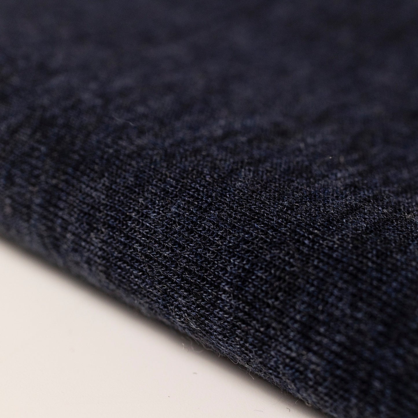 100% MERINO DZIANINA RIB METRAŻ 195 GSM NAVY MELANŻ 16