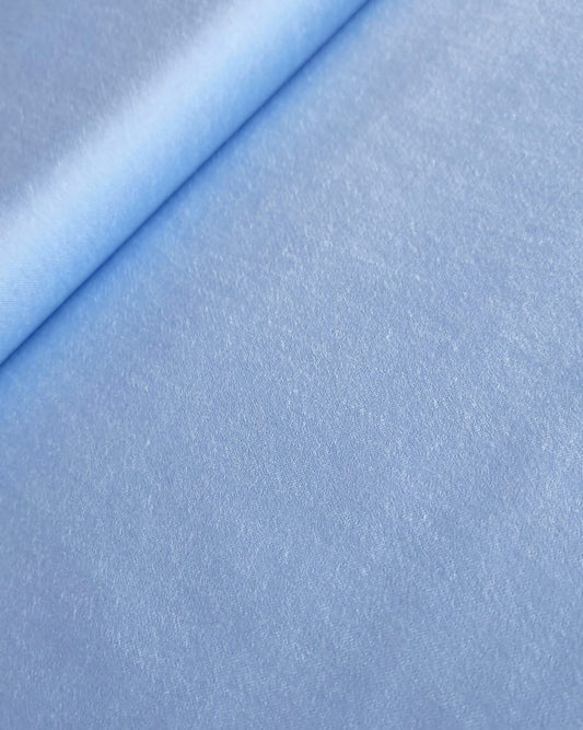 100% WEŁNA MERINO EXTRAFINE - TKANINA FLANELA - błękitna 609