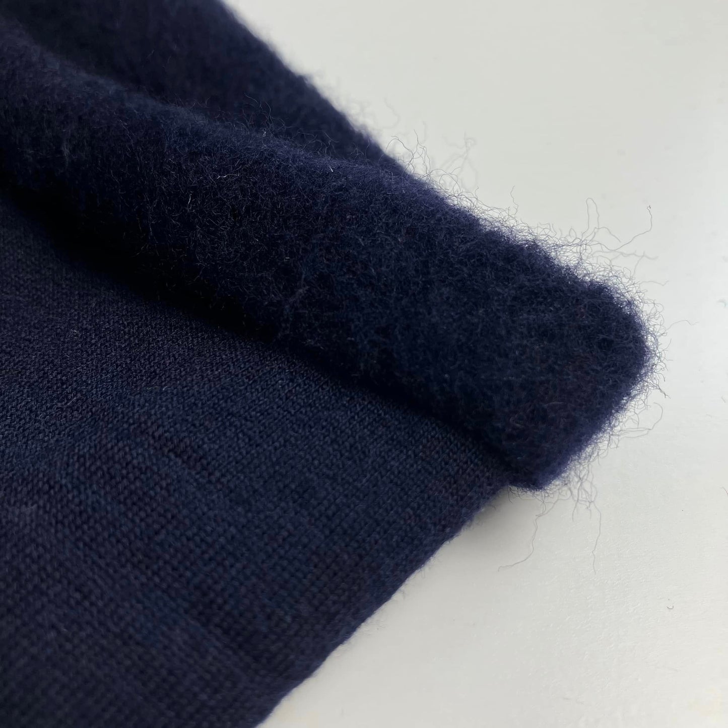 BRUSHED SWEATSHIRT 100% MERINO WOOL NAVY