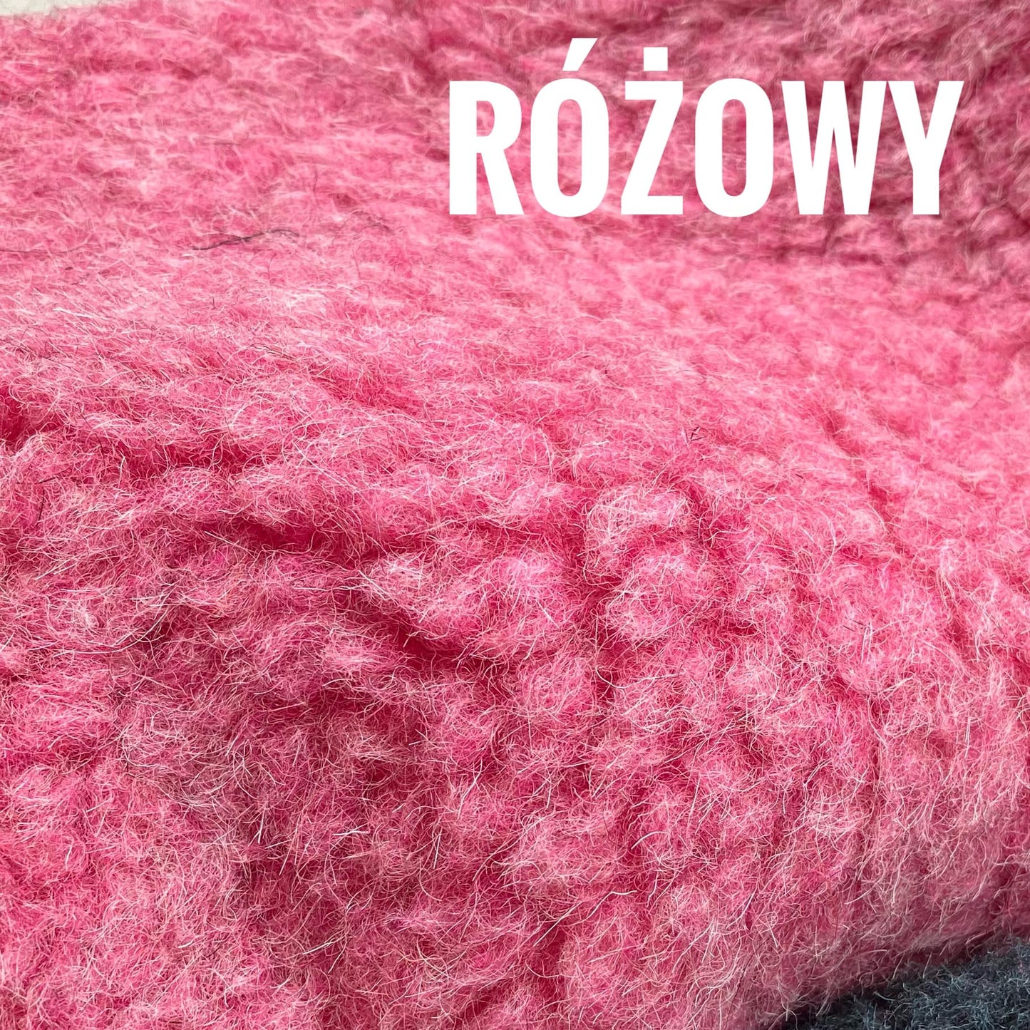 BARANEK TEDDY DZIANINA FUTERKOWA WEŁNA MERINO - RÓŻOWY