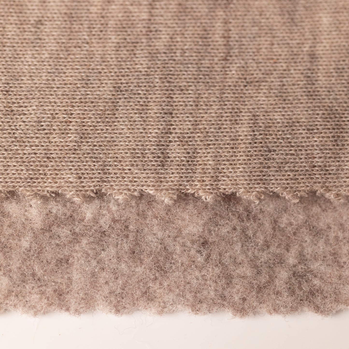 DZIANINA ŚCIĄGACZ 100% WEŁNA MERINO INTERLOCK - BEIGE