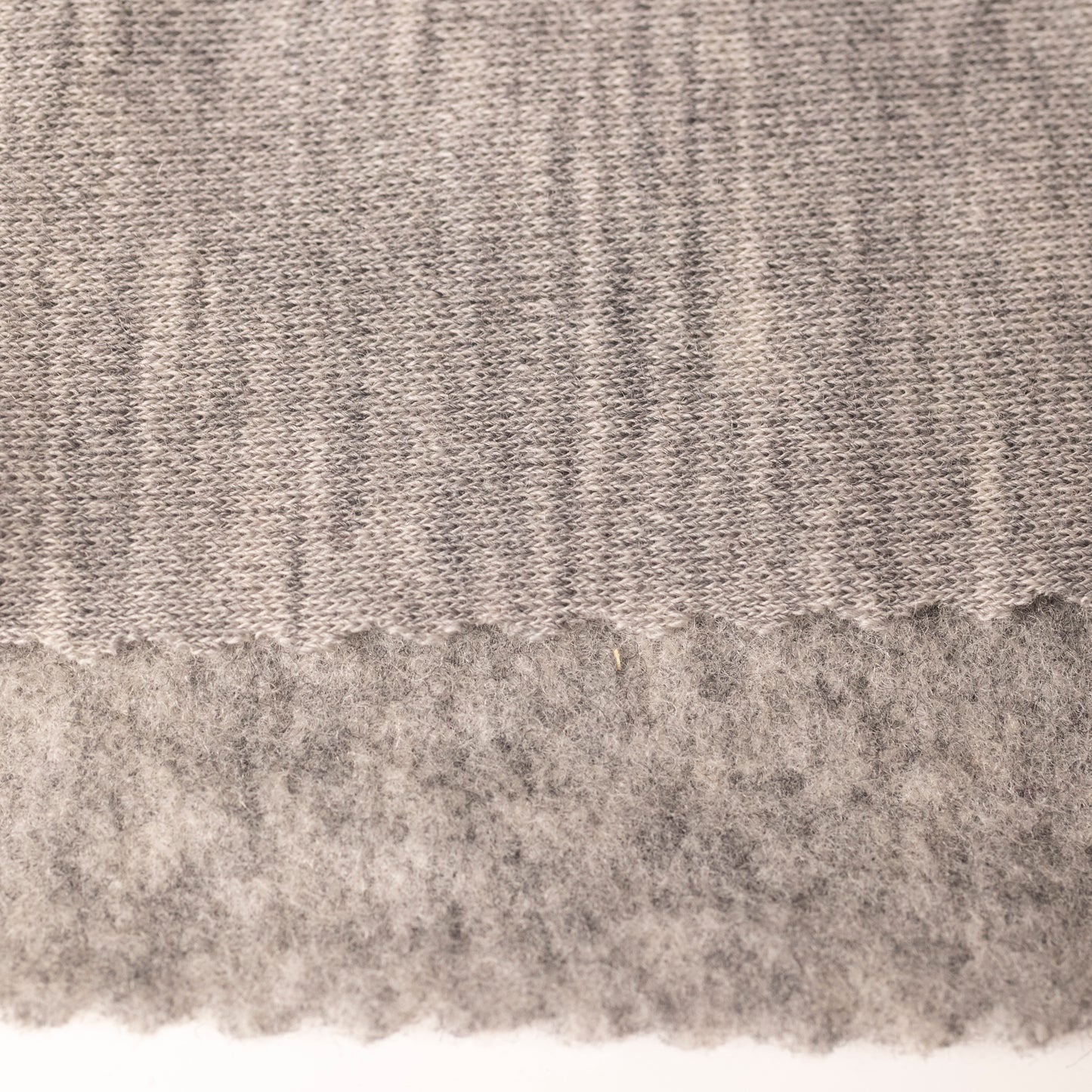 DZIANINA ŚCIĄGACZ 100% WEŁNA MERINO INTERLOCK - GREY