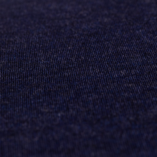 DZIANINA ŚCIĄGACZ 100% WEŁNA MERINO INTERLOCK - DENIM MELANGE