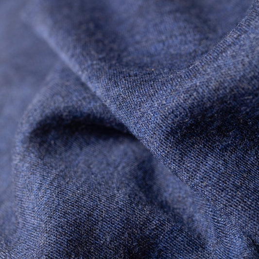 100% MERINO INTERLOCK 19 DENIM MELANGE