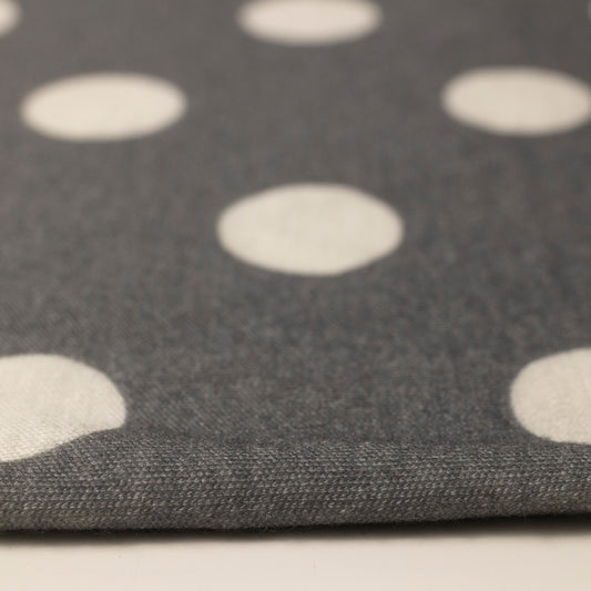 100% MERINO INTERLOCK DRUK SZARE GROCHY