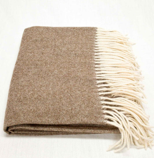 KOC 200x140cm / 100% WEŁNA MERINO ULTRAFINE - walnut