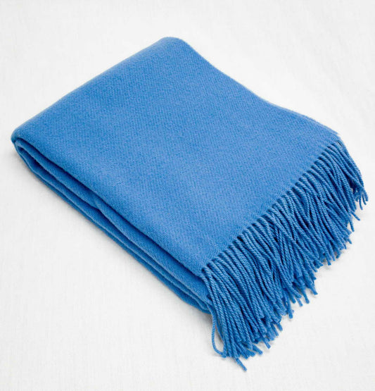 KOC 200x140cm / 100% WEŁNA MERINO - light blue