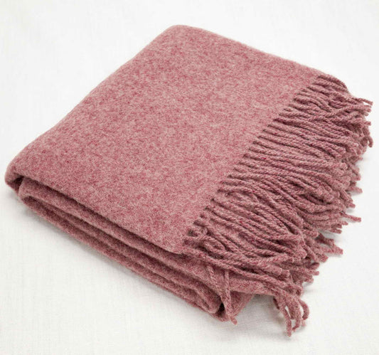 KOC 200x140cm / 100% WEŁNA MERINO - cherry melange