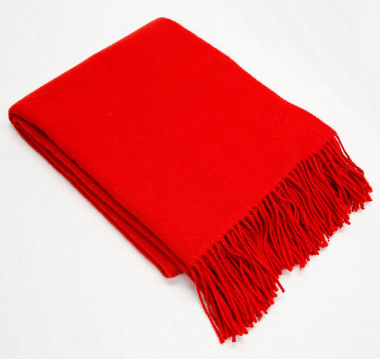 KOC 200x140cm / 100% WEŁNA MERINO - red