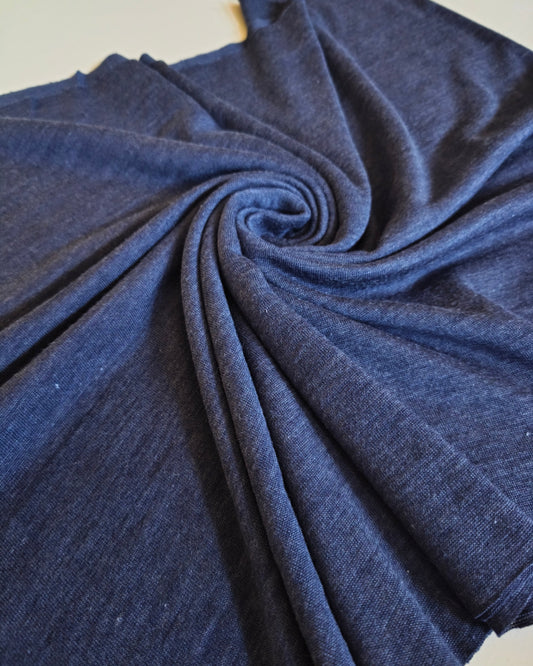 SINGLE JERSEY 70% MERINO 30% JEDWAB GOTS 235 GSM - BLUE NAVY