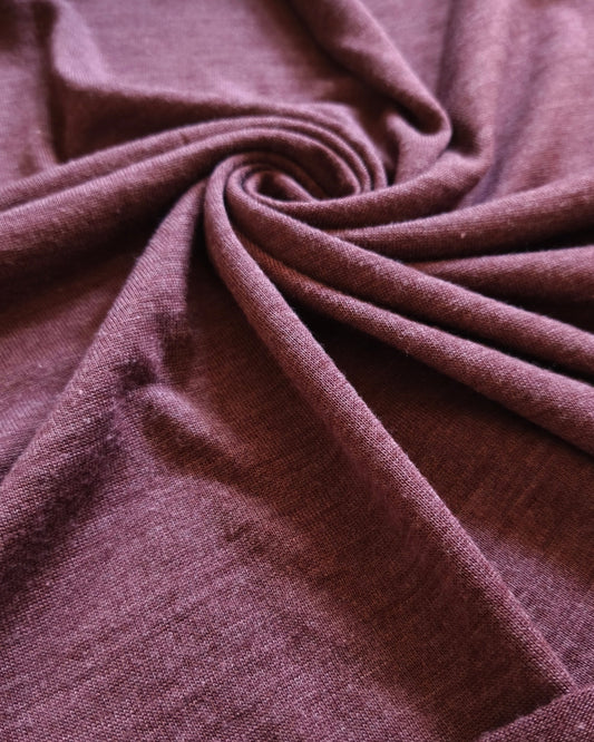 SINGLE JERSEY 70% MERINO 30% JEDWAB GOTS 235 GSM - BORDO