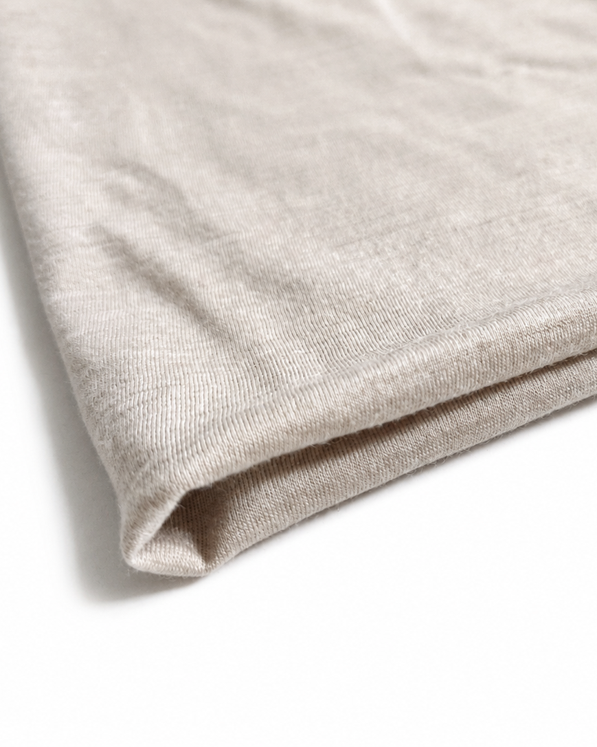 70% MERINO 30% JEDWAB - SINGLE JERSEY - TAUPE