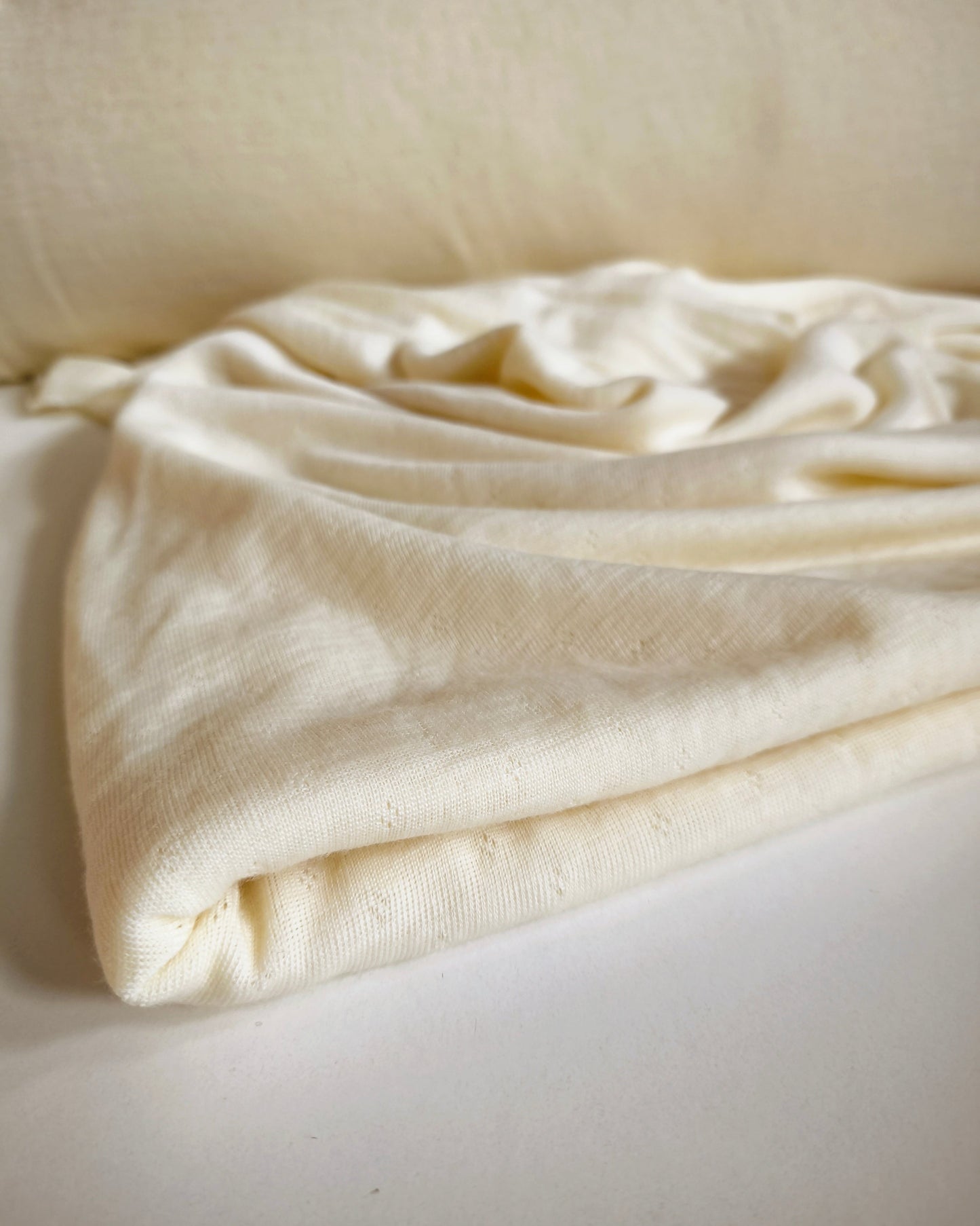 AŻUR RIB GOTS 100% MERINO  - ŚMIETANKA - nowość