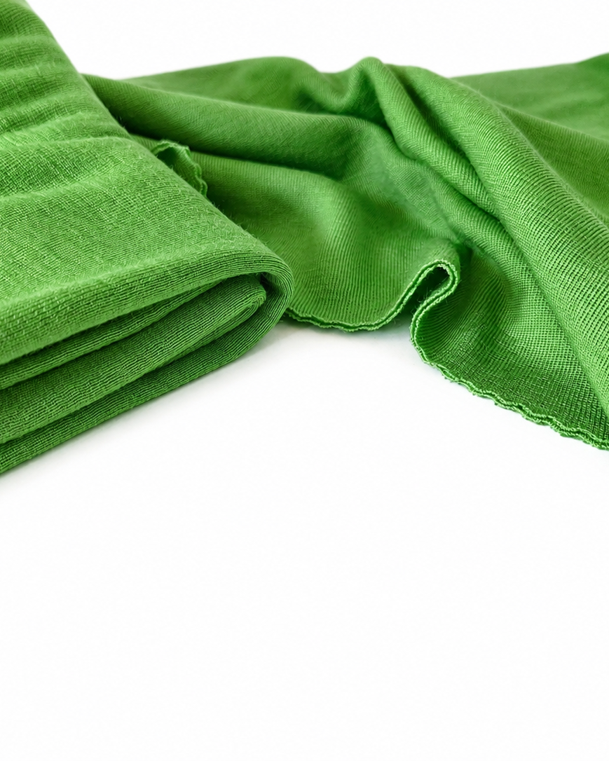100% MERINO DZIANINA RIB METRAŻ 180 GSM JASNA ZIELEŃ
