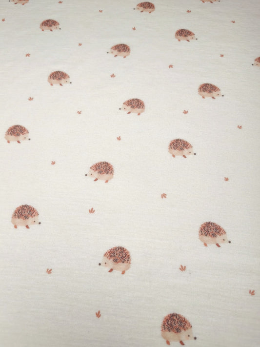 RIB DRUKOWANY 100% WEŁNA MERINO - JEŻYKI