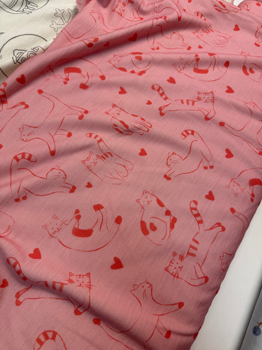 DRESÓWKA PĘTELKA DRUKOWANA 100% merino 200 gsm - KOTY