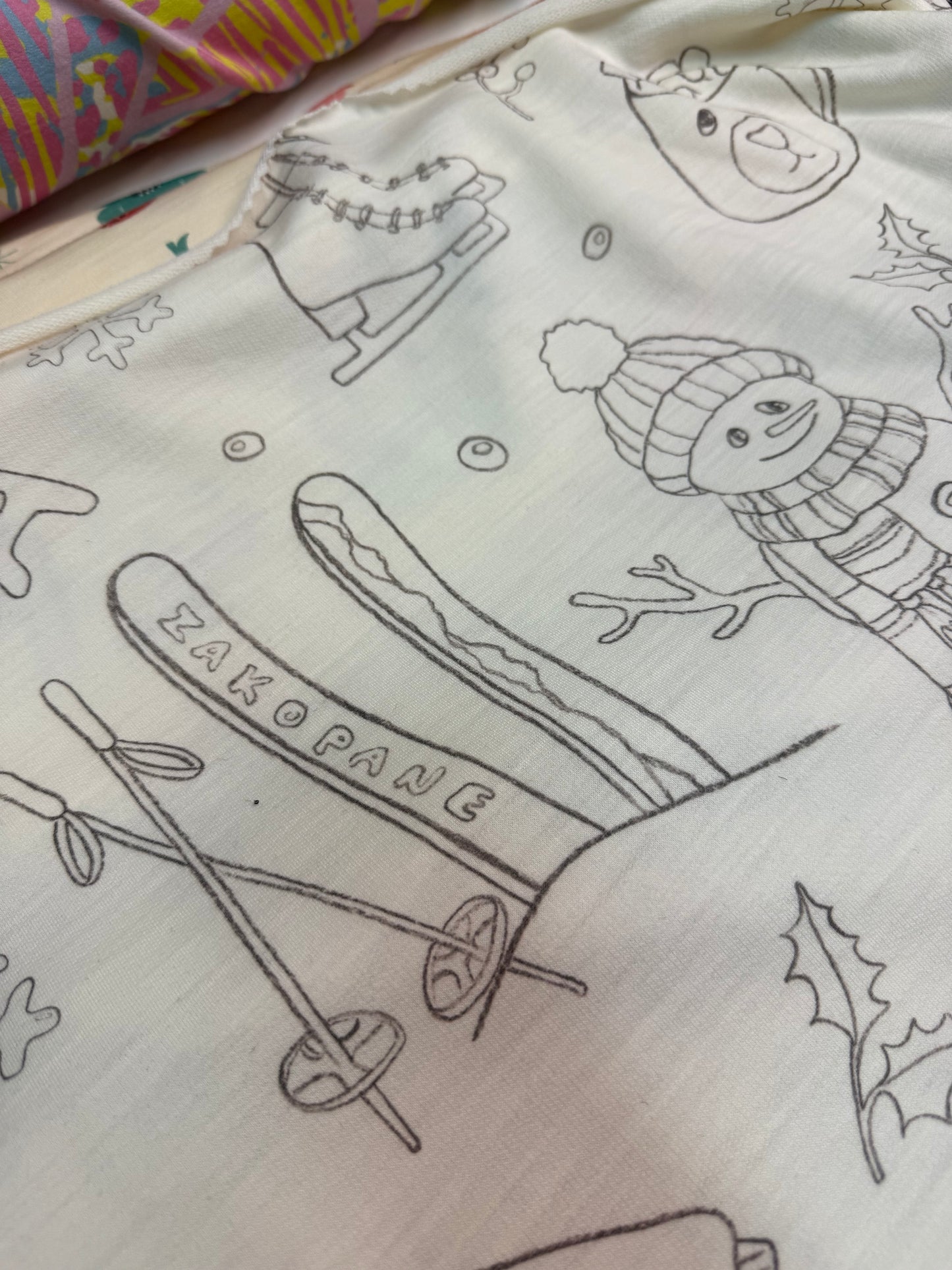 DRESÓWKA PĘTELKA DRUKOWANA 100% merino 200 gsm - ZIMA