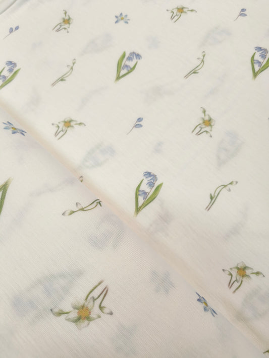 RIB DRUKOWANY 100% WEŁNA MERINO - WIOSNA - nowość!