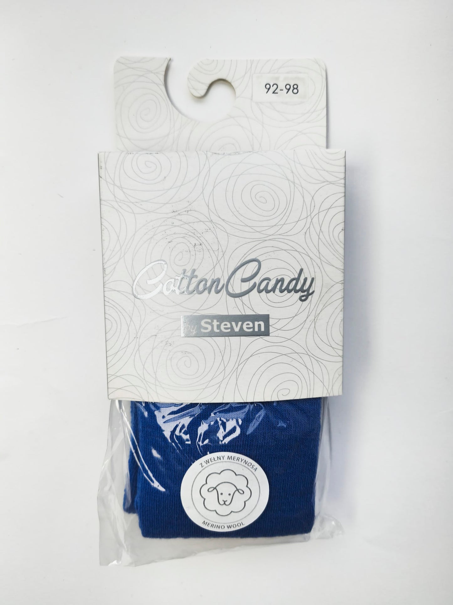 Rajstopy dziecięce z wełny merynosa 92/98 niebieskie