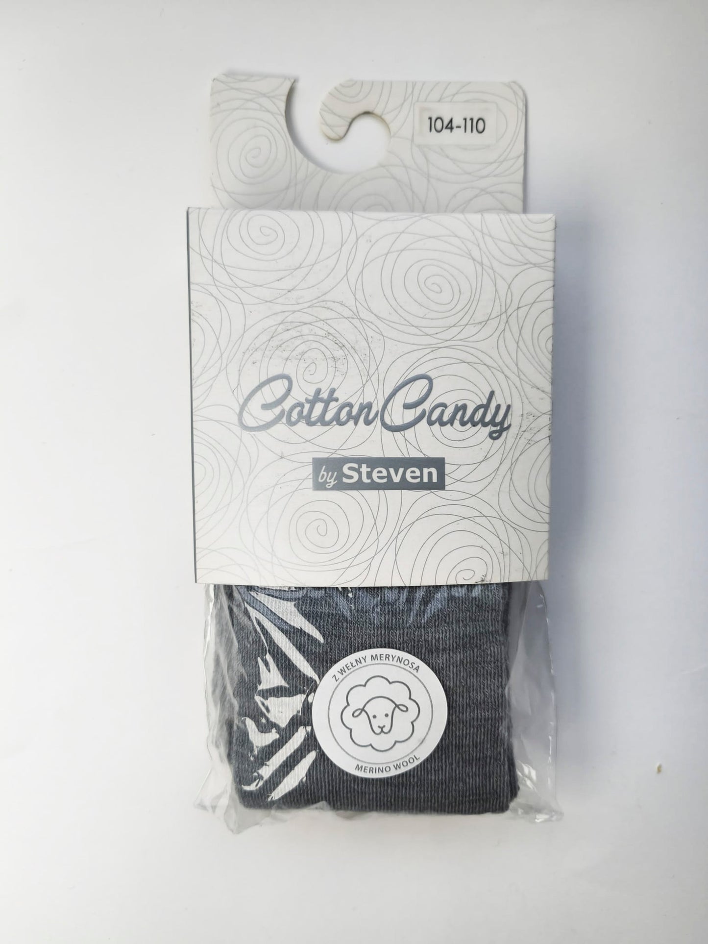 Rajstopy dziecięce z wełny merynosa 104/110 szare