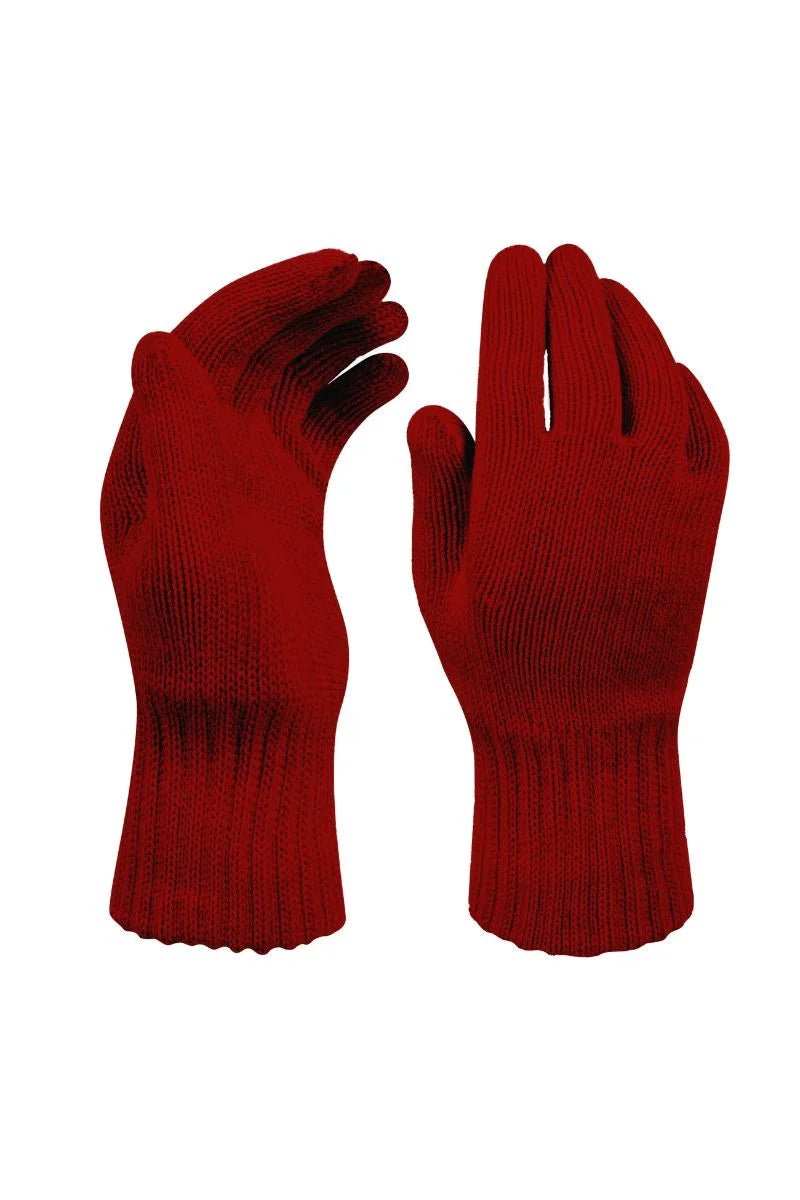 RĘKAWICZKI 100% MERINO - unisex one size - BORDO