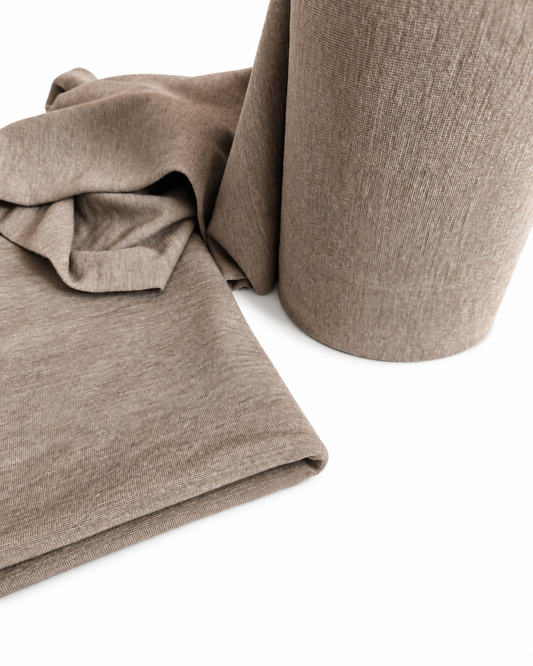 ŚCIĄGACZ RIB 1:1 MERINO GOTS 440 gsm - BRIGHT BEIGE MEL 416