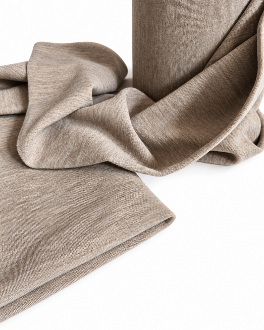 ŚCIĄGACZ RIB 1:1 MERINO GOTS 440 gsm - BRIGHT SAND MEL 4963