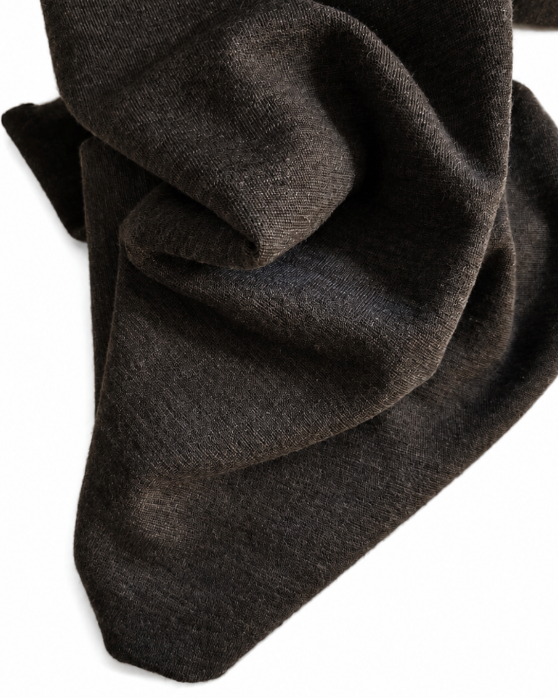 ŚCIĄGACZ RIB 1:1 MERINO GOTS 440 gsm - DARK BROWN MELANGE 992
