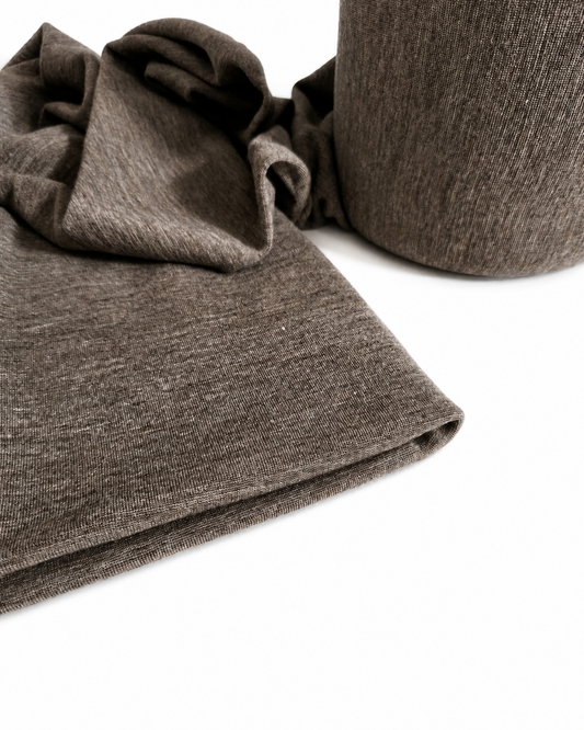 ŚCIĄGACZ RIB 1:1 MERINO GOTS 440 gsm - MEDIO BROWN 904