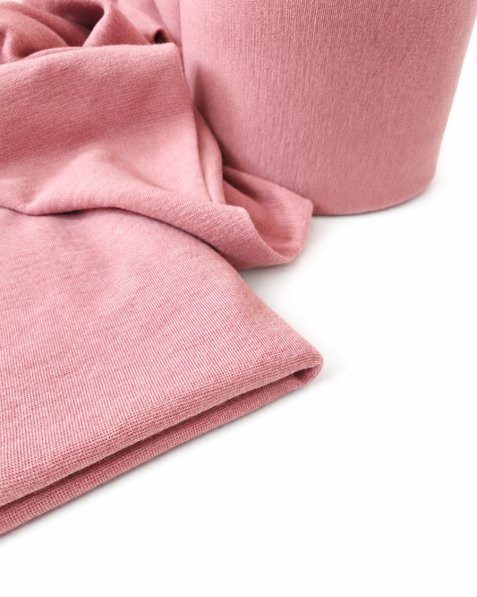 ŚCIĄGACZ RIB 1:1 MERINO GOTS 440 gsm - PUDROWY RÓŻ 400