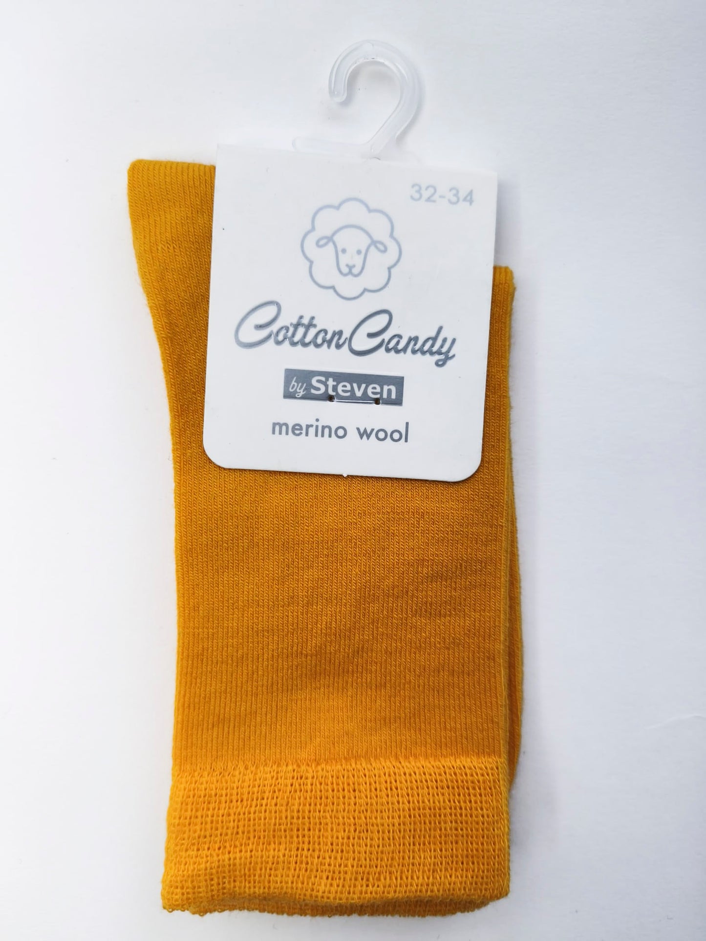 Skarpety z wełny merynosów dziecięce 32/34 żółte