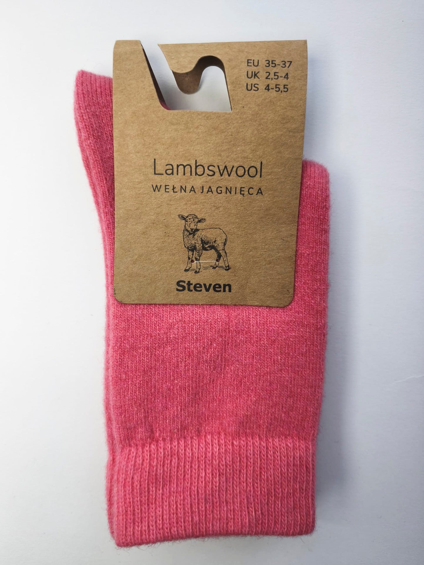 Skarpety z wełny jagnięcej 38/40 różowe