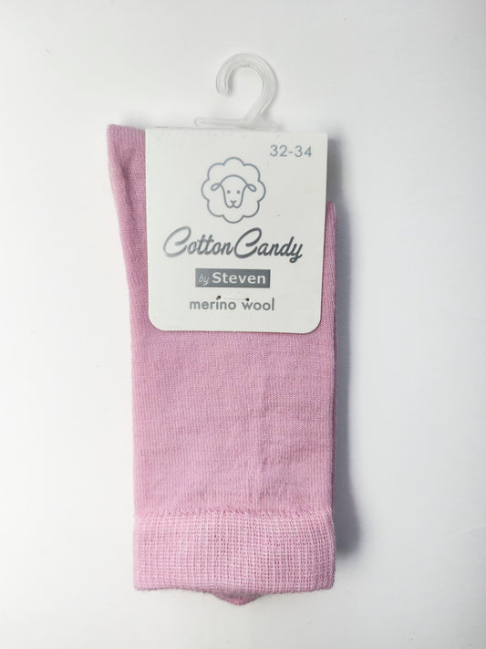 Skarpety z wełny merynosów dziecięce 32/34 pudrowy róż