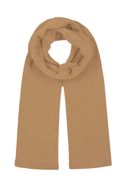 SZAL DAMSKI WEŁNIANY 100% MERINO rozmiar 60x170 CAMEL