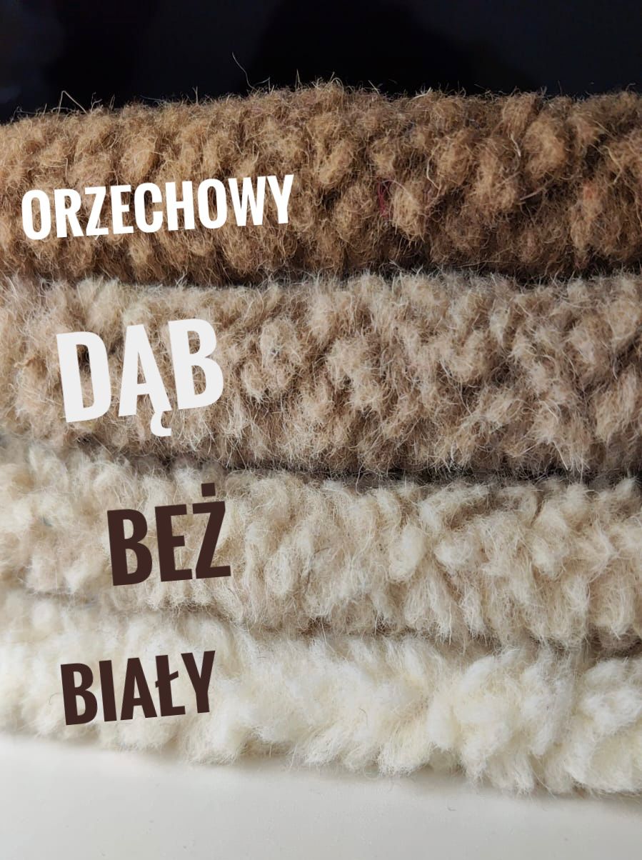 BARANEK TEDDY DZIANINA FUTERKOWA WEŁNA MERINO - BIAŁA