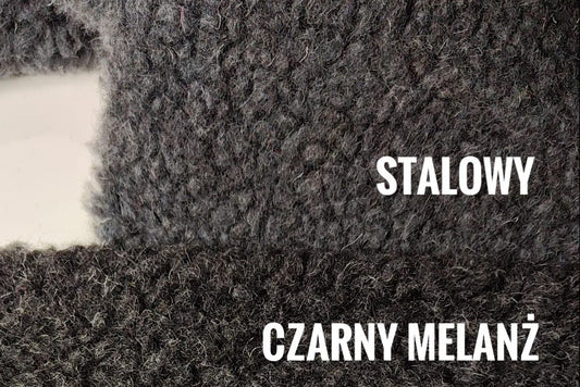 Teddy Bear Fleece Fabric Merino Wool - Steel