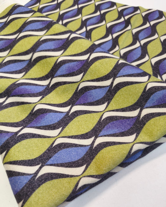 PRINTED WOOL FABRIC LEAVES - 702
