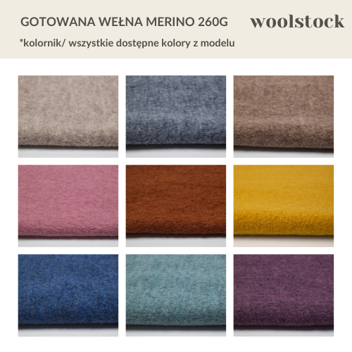 KOLORNIK - WEŁNA GOTOWANA MERINO 260 GSM